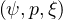 (ψ,p,ξ)