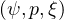 (ψ,p,ξ)